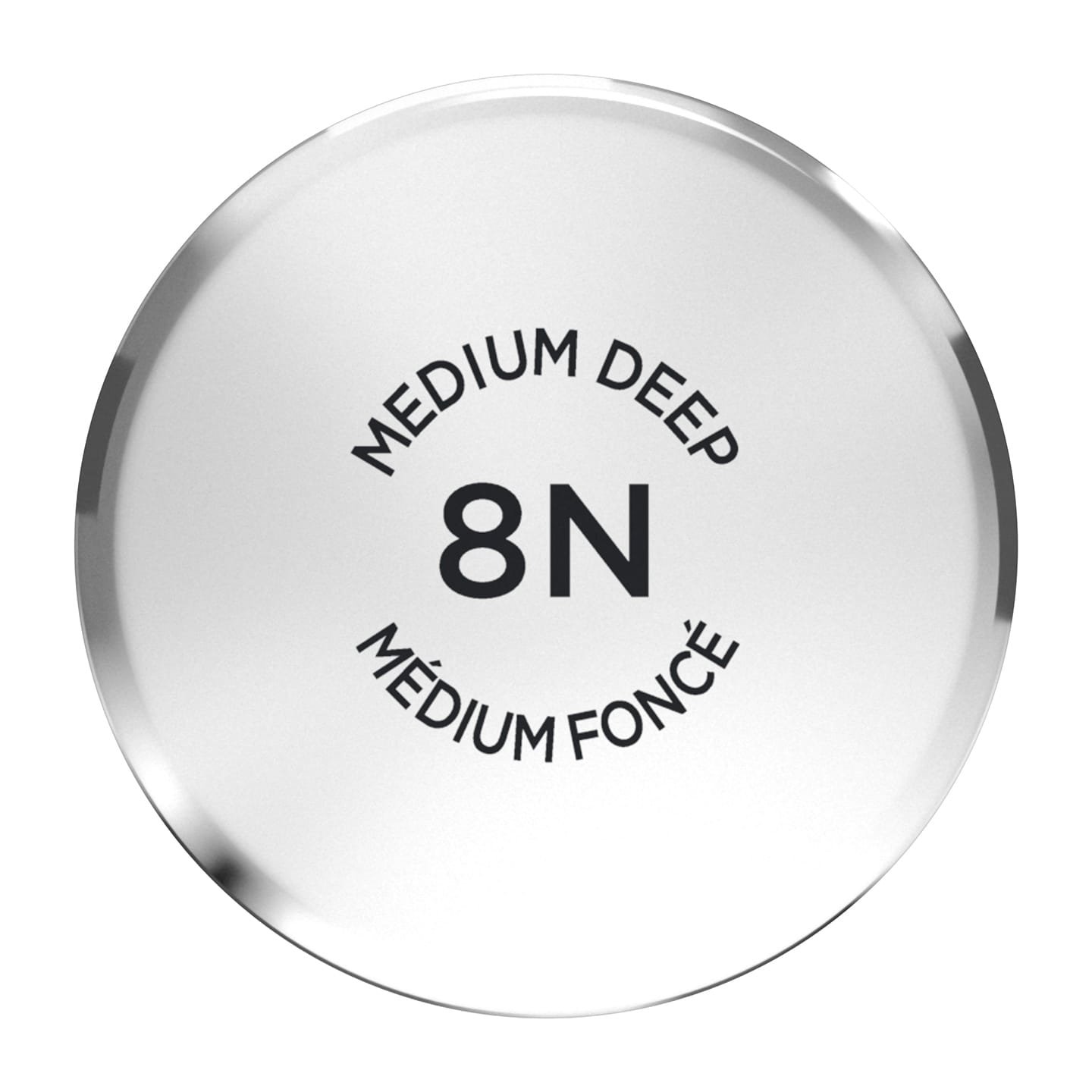 Oberseite Verschluss mit Produktbezeichnung - Medium Deep 8N Médium Foncé